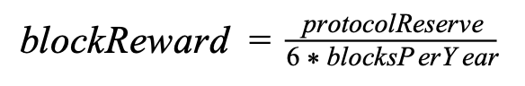 Formula to calculate block reward at any given block