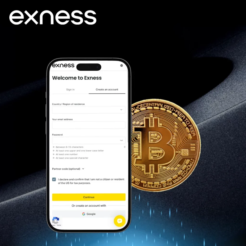 trade Bitcoin on Exness
